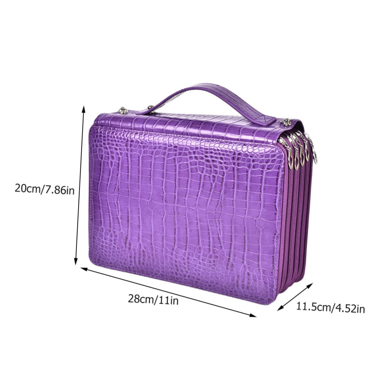 Étui à Crayons à Dessin Trousse à Fournitures de Bureau Grosse Capacité 252 Trous Organisateur PU Multifonctionnel pour Écolier Artiste