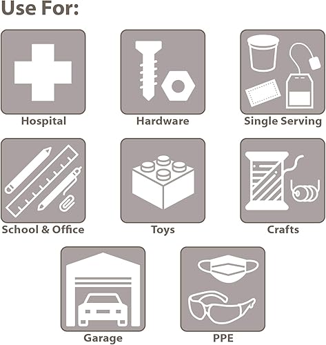 Miniatura 6 de Akro-Mils 06702 TiltView sistema de almacenamiento de plástico horizontal con dos compartimientos rebatibles
