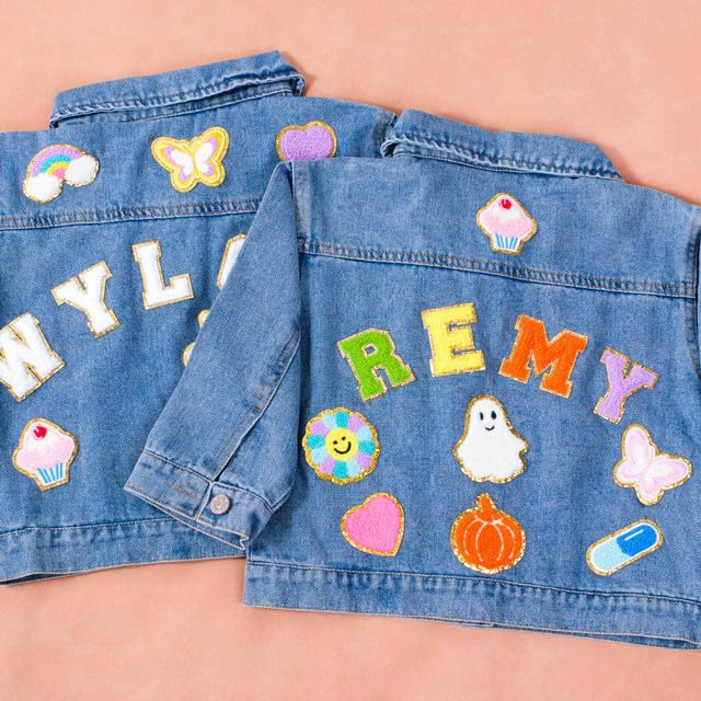 Custom Kids Denim Jacket with Name Patches – for Boys, Girls, and Toddlers3