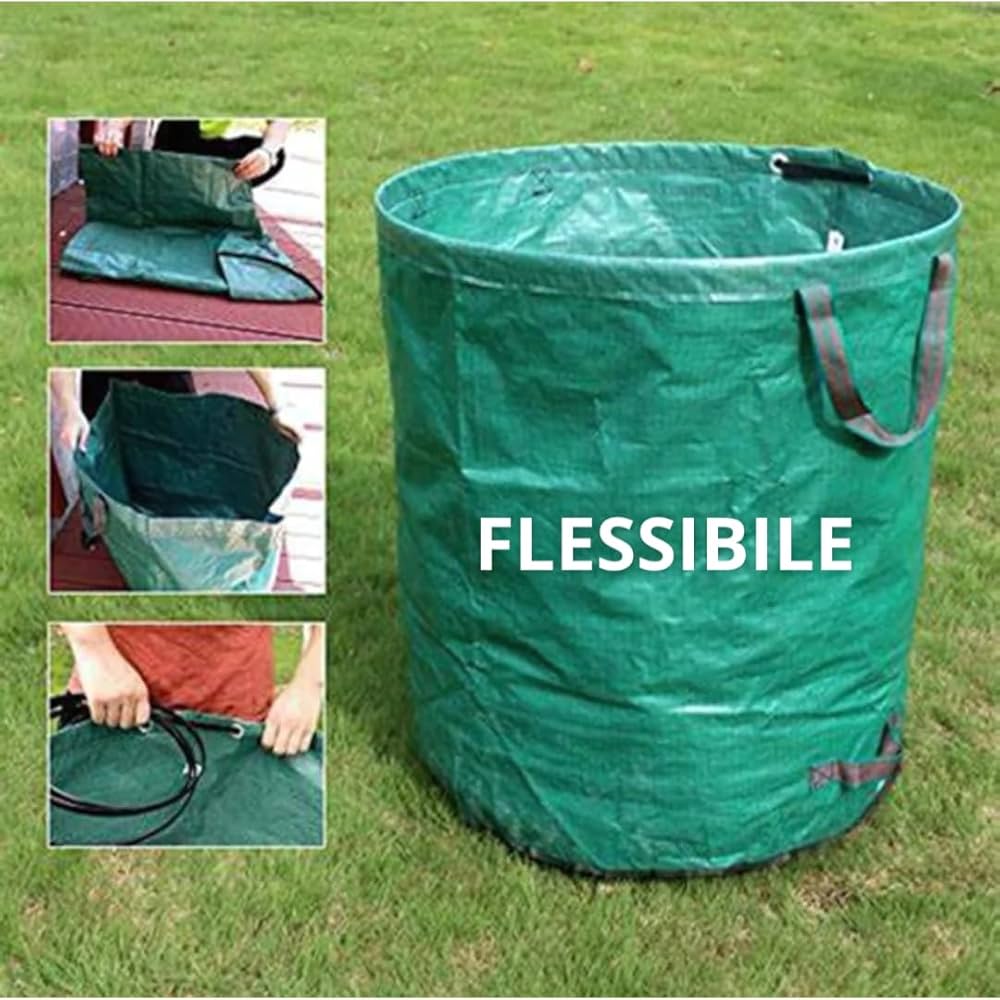 Maya Home & Garden - Sacco Da Giardino 272 Litri Verde Per Foglie E Rifiuti - Foto 10