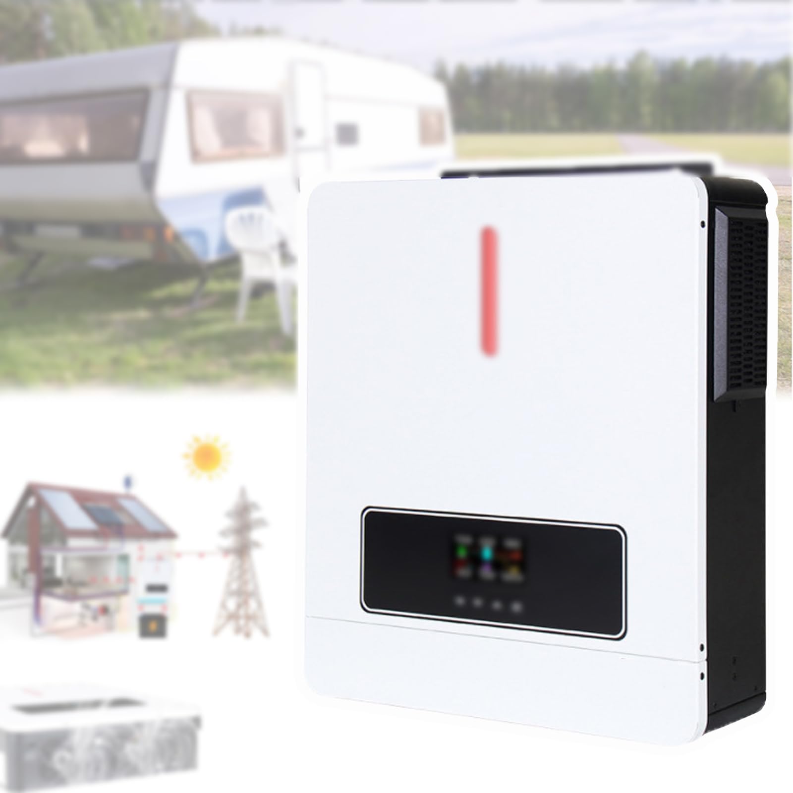 Inverter Ibrido Monofase da 8,2Kw/10,2Kw,da 48VCc-220-240VCa,con Regolatore Solare Mppt da 160A,Impianto Fotovoltaico da 90VCc-500VCc,Antipolvere,Supporta Batterie Senza Batteria,8.2KW
