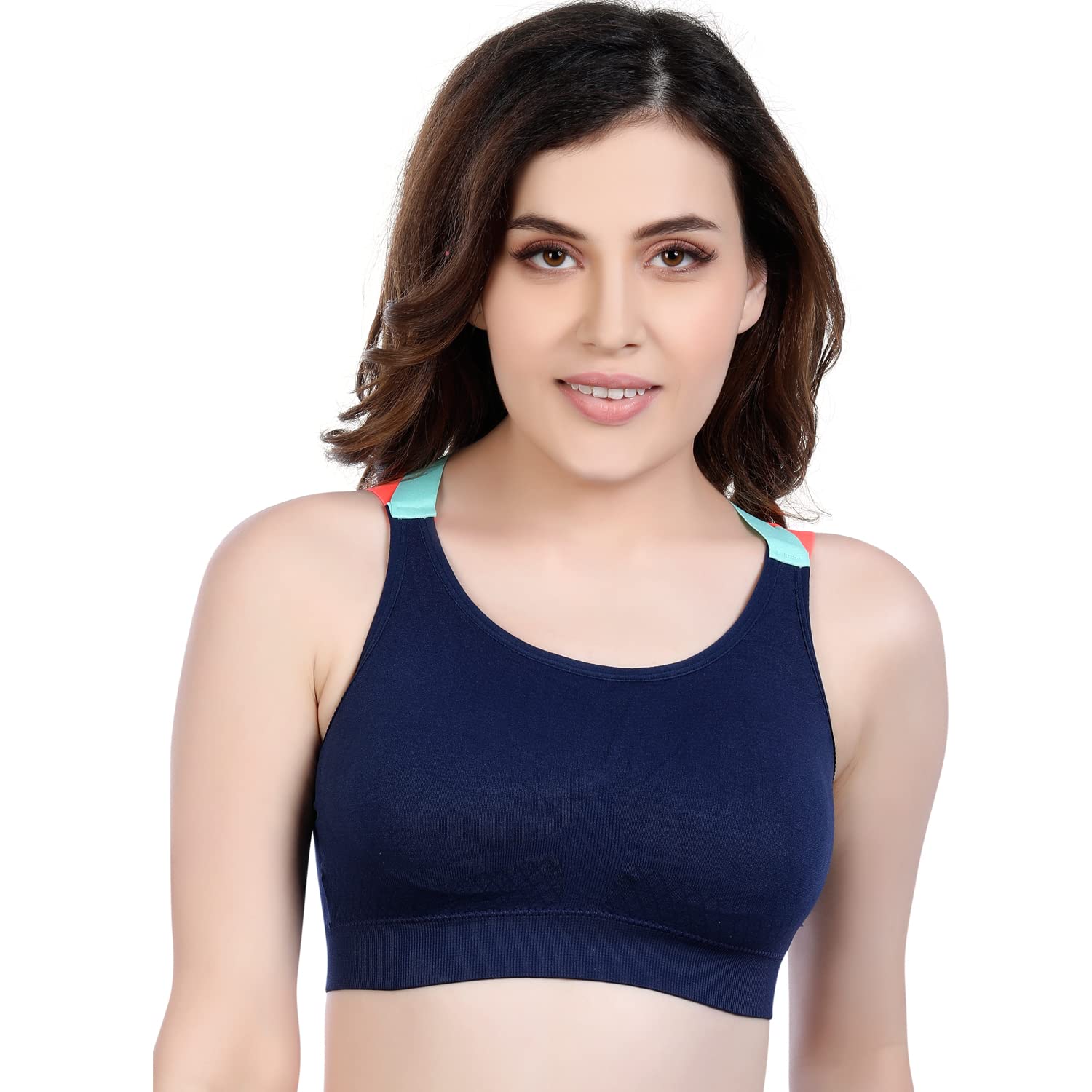 Shoppy Villa Cotton Bra for Women, Sports Bras for Women, Yoga and Camisole Bra, Lighty Padded Cup with Full Coverage with Removable Pads