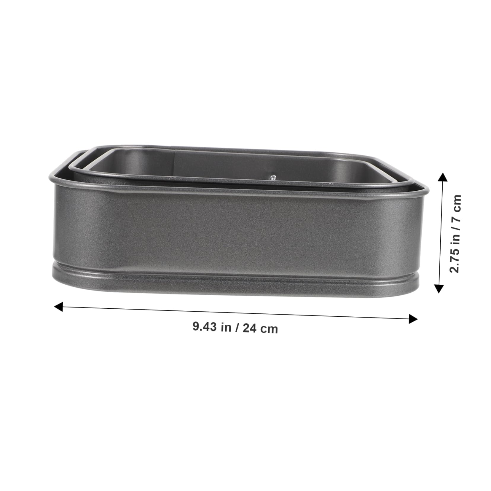 Alipis 3pièce Moules à Gâteau Carrés Antiadhésifs Avec Charnière De Acier Fond Amovible Et Étanche Pour Gâteaux De Fête Mariage Et Anniversaire Noir