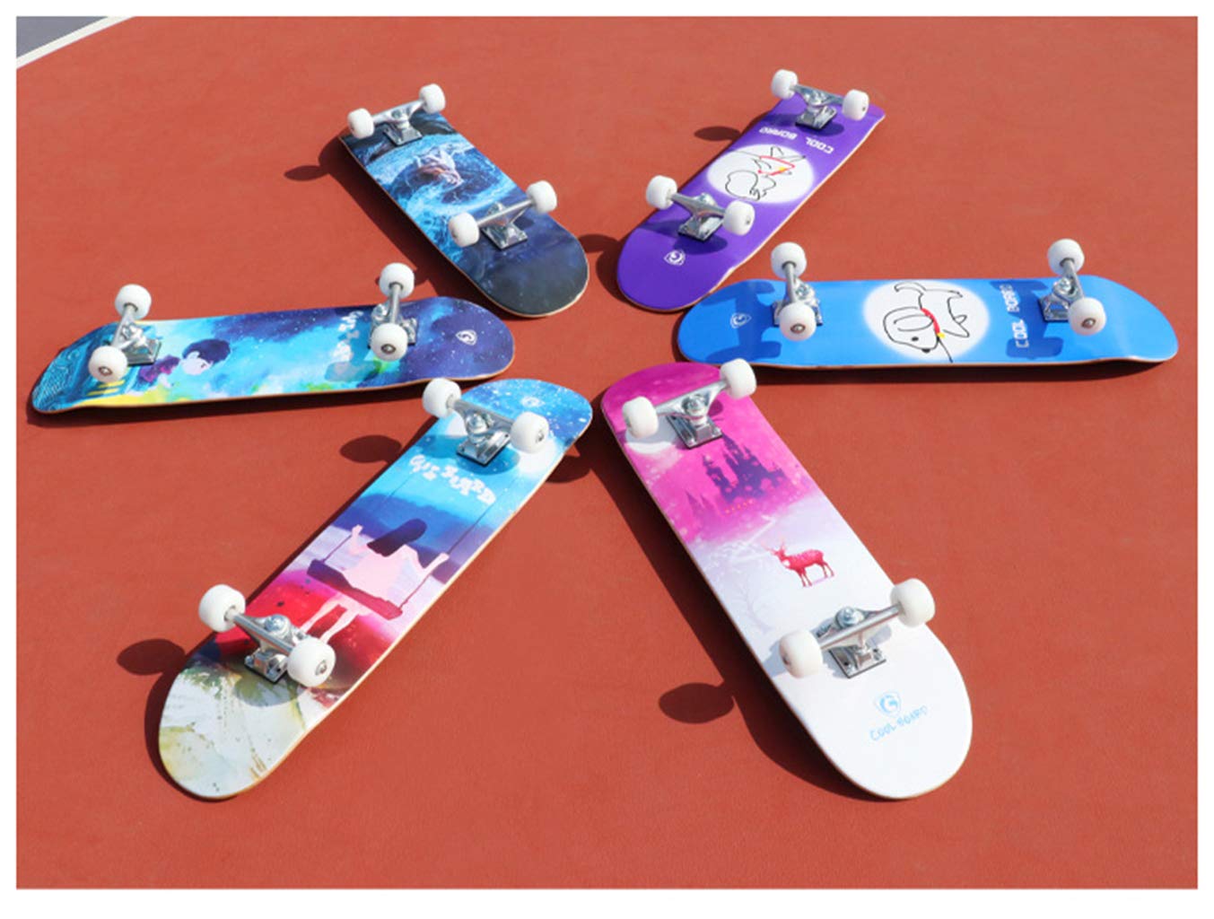 Patineta Completa de 31 Pulgadas Stunt Tail Kick Enfoque y Equilibrio de Alta precisión Desarrollar Esqueleto Arce Bearing Cumpleaños Aplicable a niños pequeños
