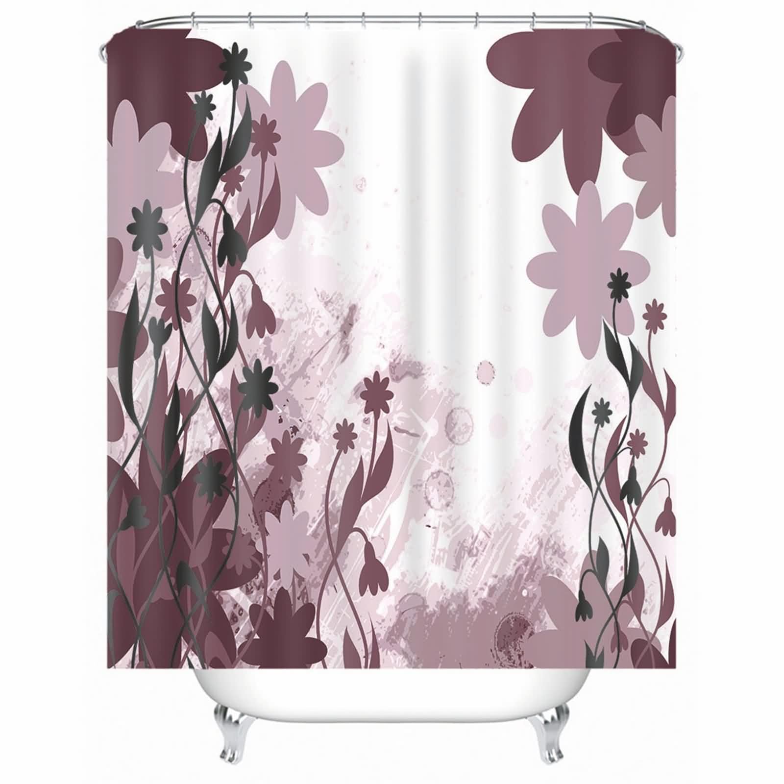 Rideau douche vigne 3D blanc tissu doux rideaux nature 200x180