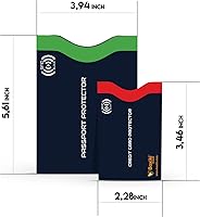 Vista 14 de Fundas de bloqueo RFID para pasaporte y tarjetas de crédito, Blanco, Blanco - 15 piezas