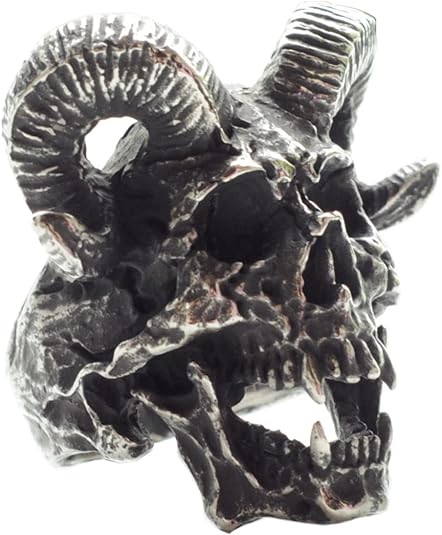 Death Skull Ring for Men Stainless Steel Jewelry Biker Rings Scary Death Ring Skull for Gifts