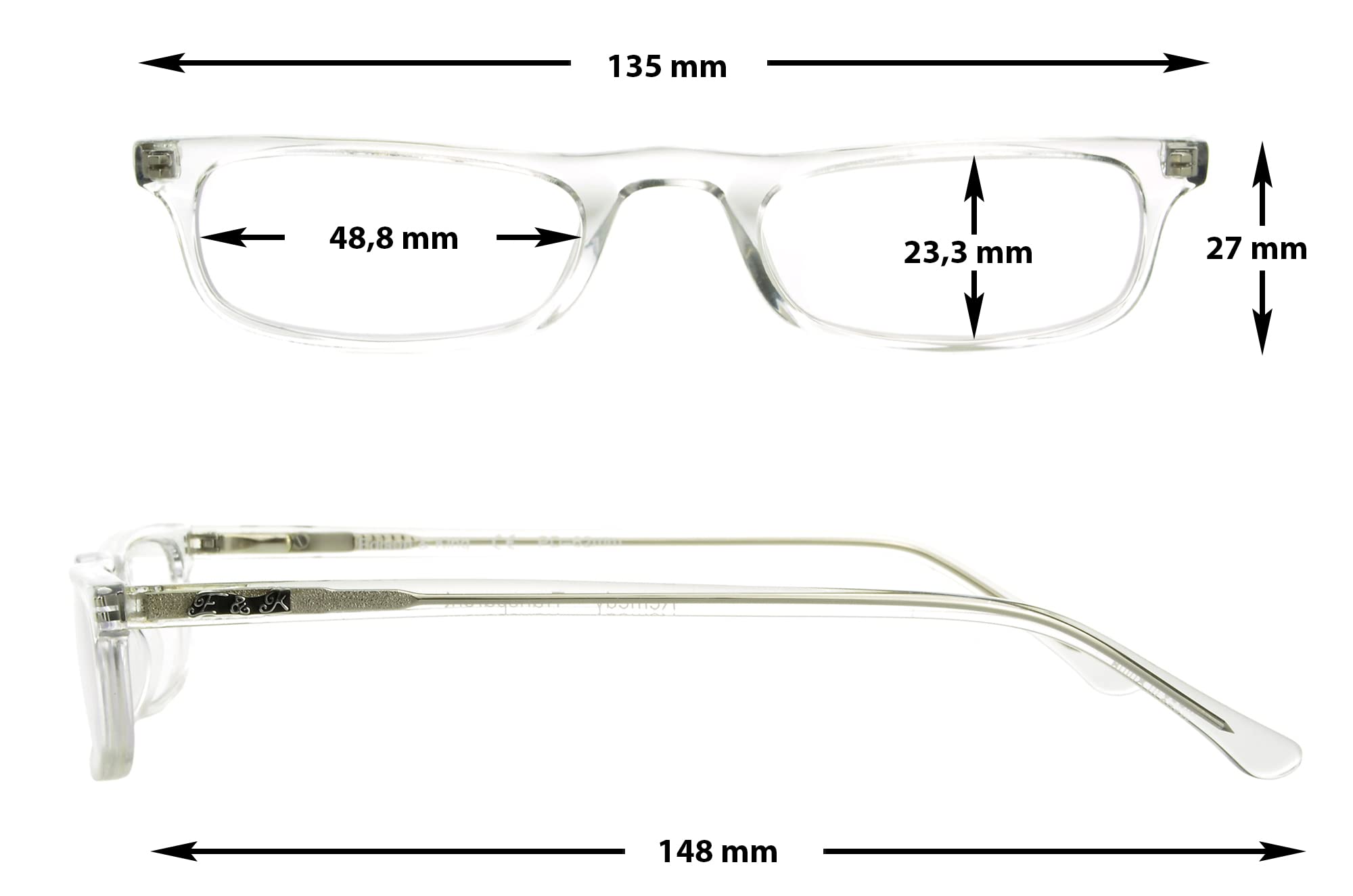 Edison & King Praktische Lesebrille Remedy in 2 Tragevarianten, mit Premiumgläsern