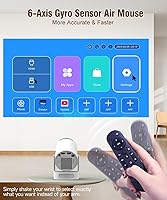 Vista 5 de Mini proyector con soporte 4K, proyector inteligente portátil con WiFi 6 y Bluetooth 5.4, altavoz Soundbase de 5W, Auto Keystone giratorio de 180°