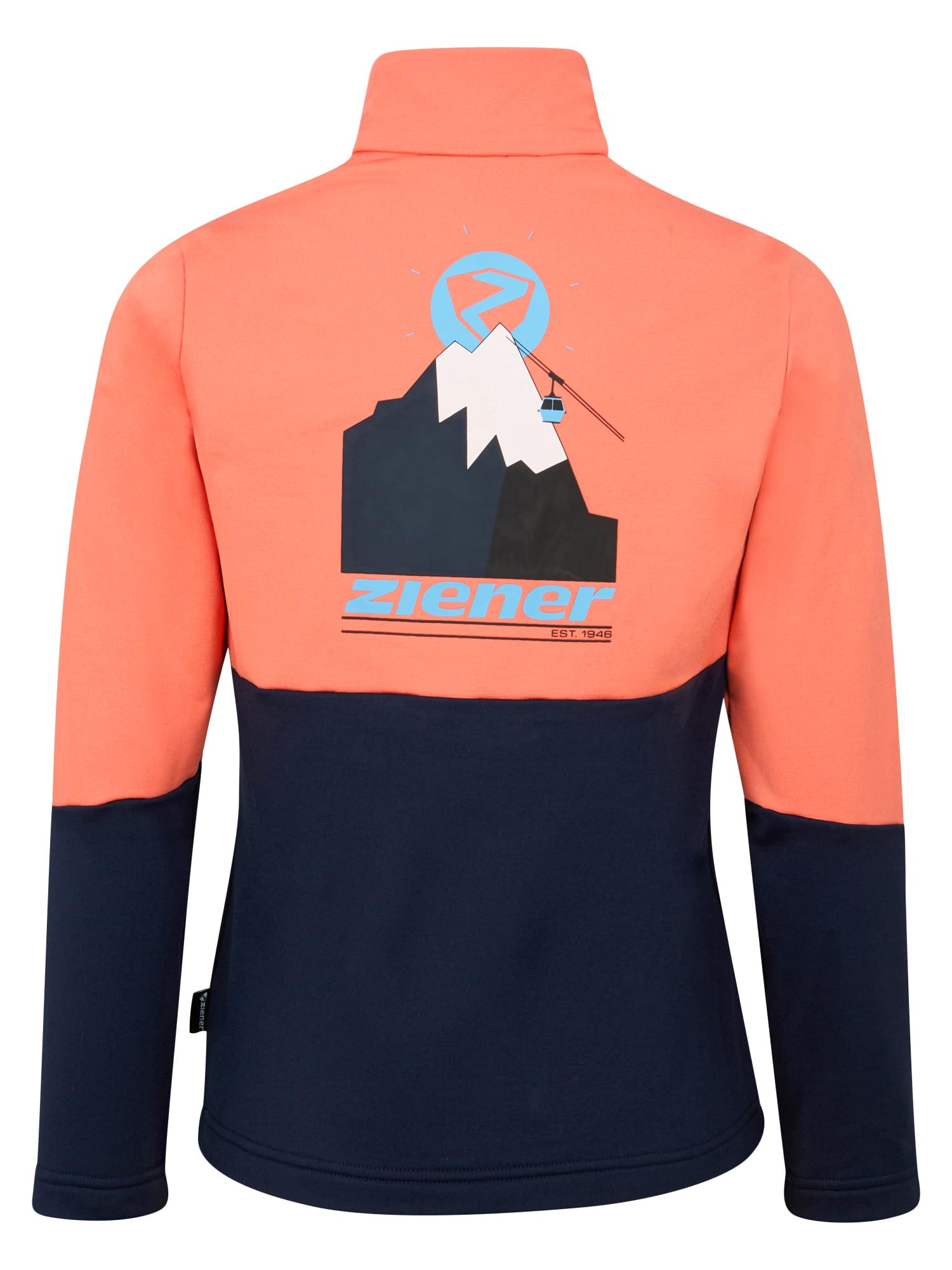 Ziener Unisex Kinder Jarps-z Skipullover, Midlayer, Funktions-Shirt | warm, elastisch, Recycled (1er Pack)