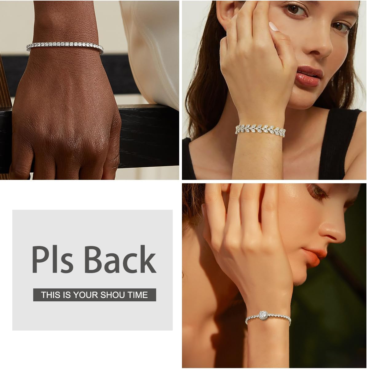 Suyi Tennis Bracelet Cubic Zirconia Bracelet Gold/Silver Plated Bracelets for Women - Image 2