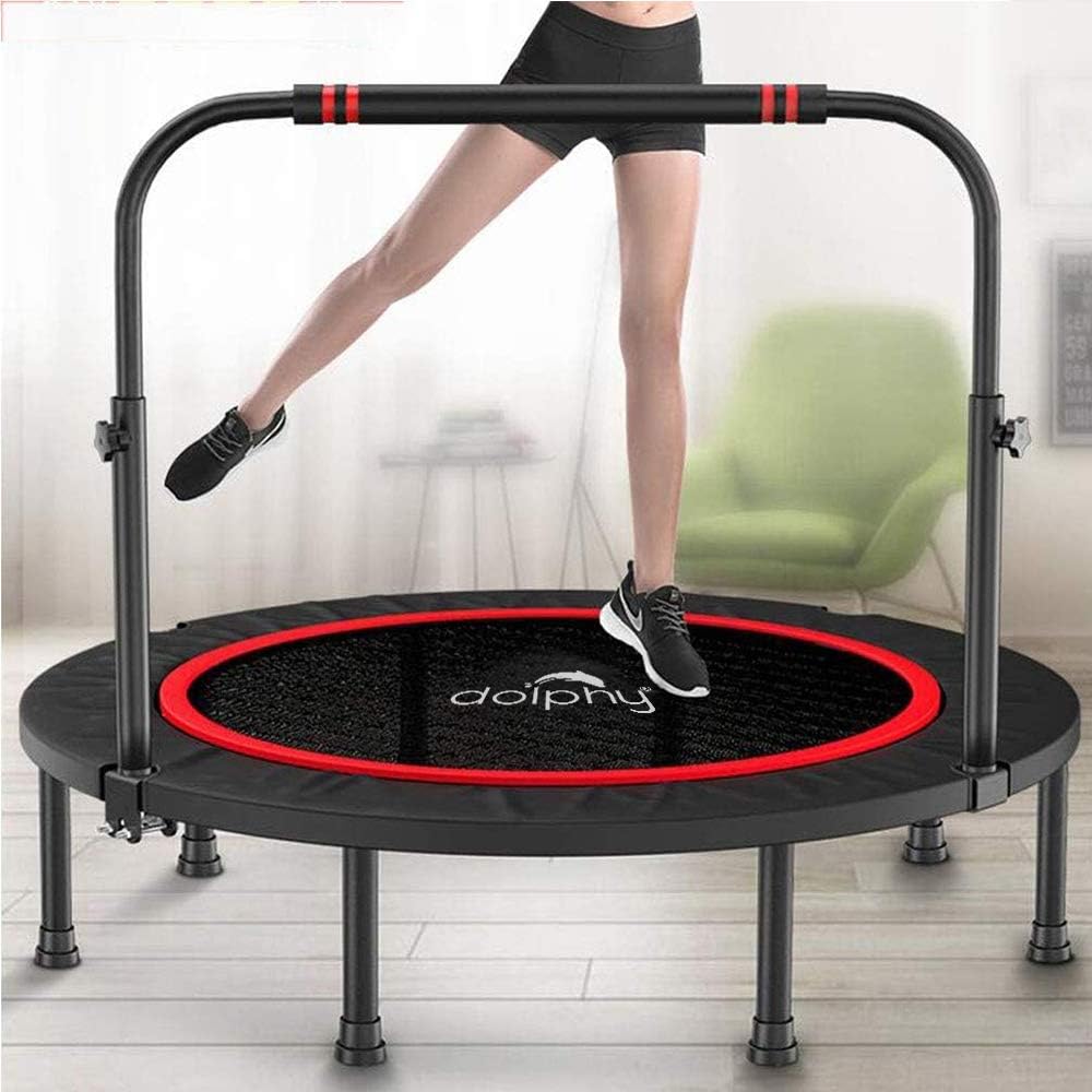 Dolphy Portable & Foldable Trampoline - 40" in-Home Mini Rebounder with Adjustable Handrail, Fitness Body Exercise for Kids Adults Indoor/Garden Workout Max Load 80kg.-image-7