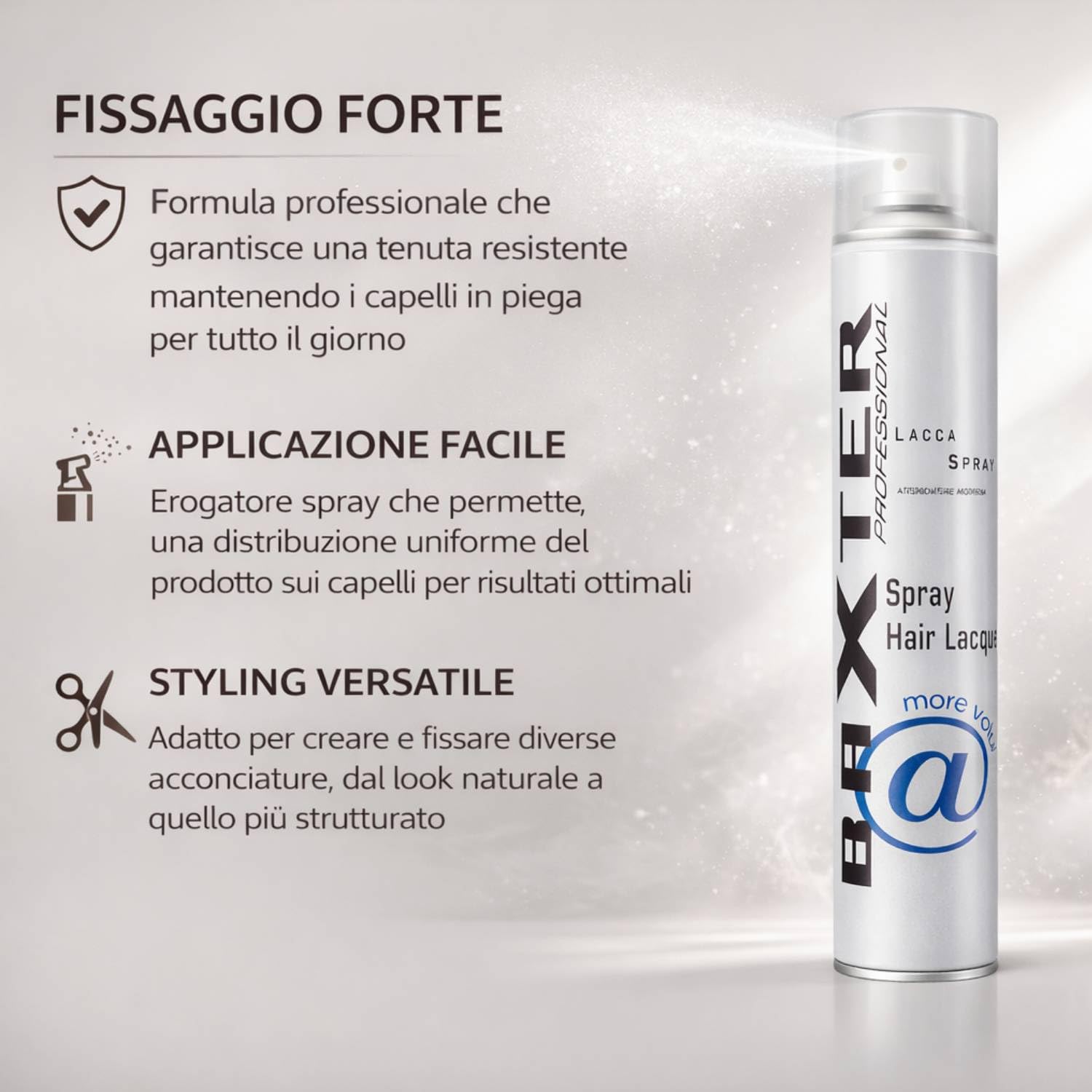 Baxter Professional Lacca Per Capelli Spray, 500 ml (6 Pezzi)