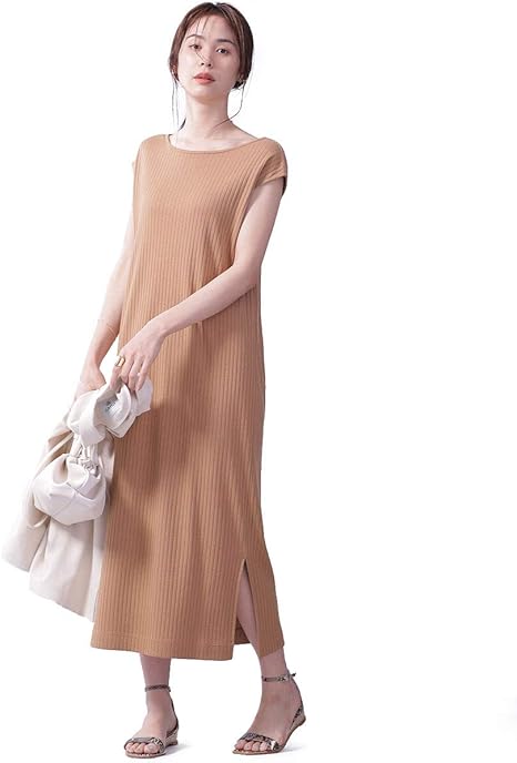 Amazon Co Jp ナノユニバース Anti Soaked Rib前後２ｗａｙ ワンピース レディース 38 キャメル Nano Universe 服 ファッション小物