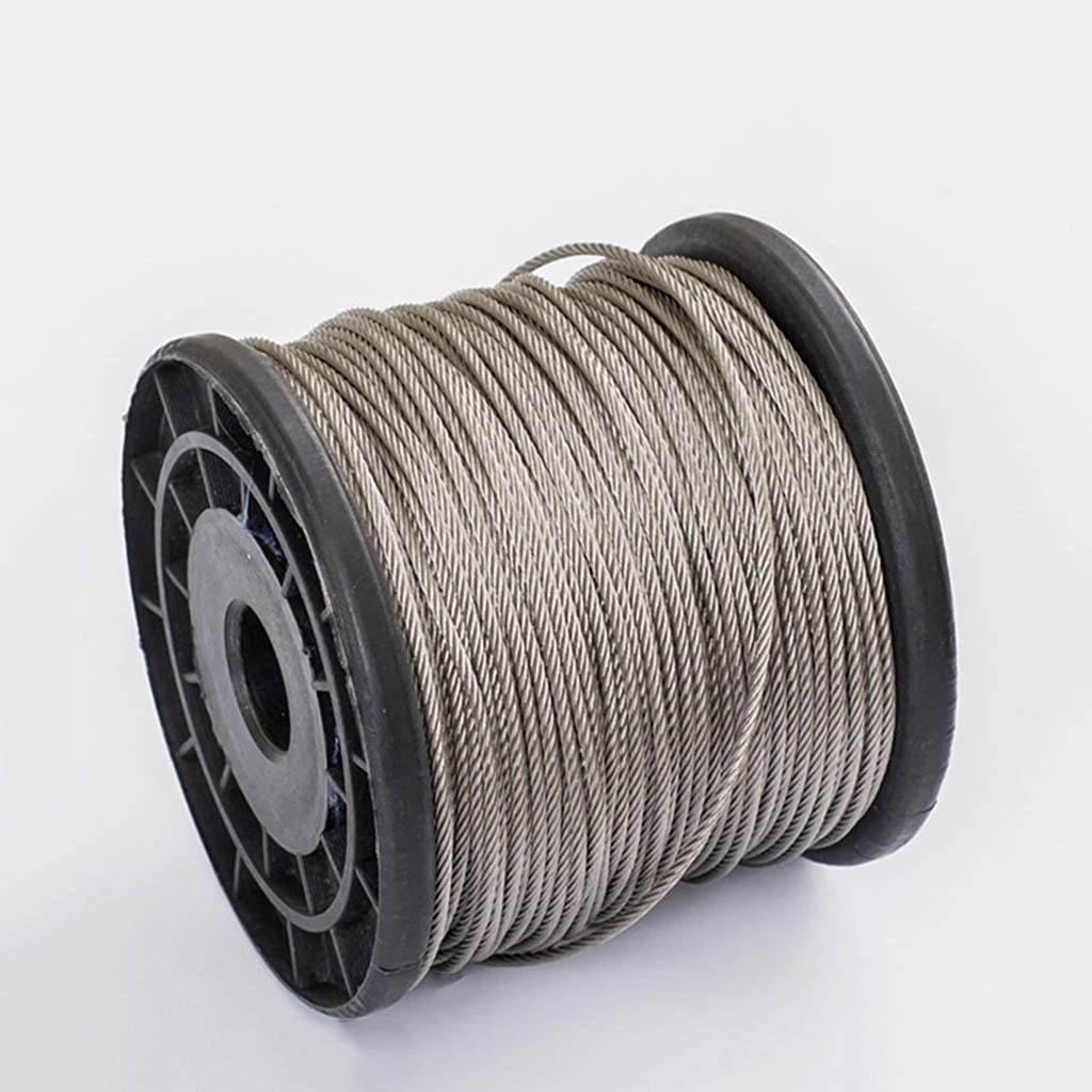 Cuerda de Alambre, Cable de Acero Inoxidable de 100 m for Exteriores(1.2mm)