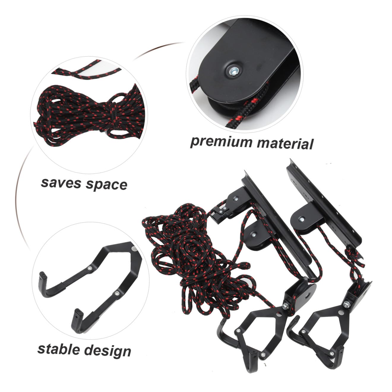 Didiseaon Soporte de Pared para Bicicletas Colgador Interior Negro, 1 Juego