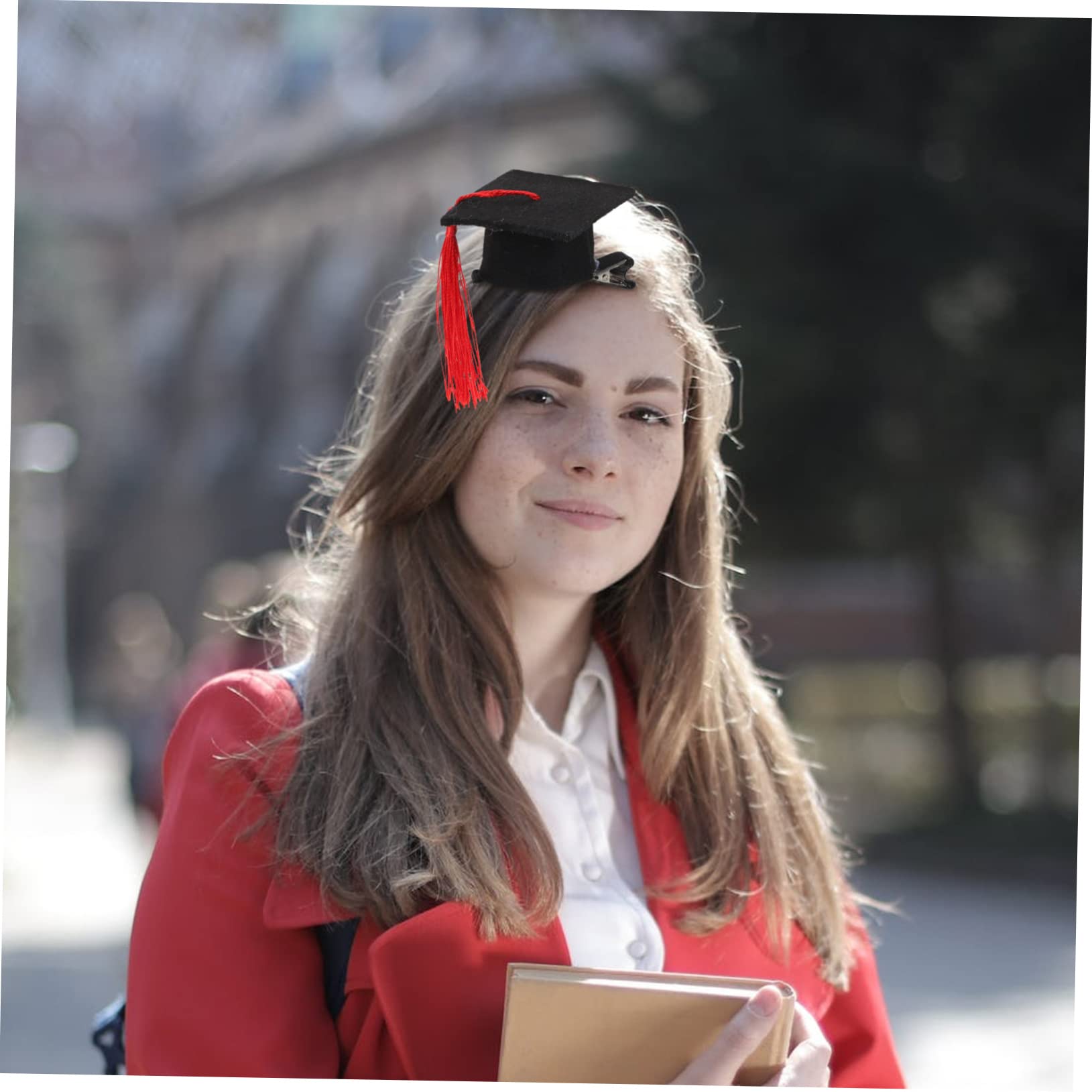 Mipcase 8pezzi Cappello da Laurea in Tessuto Non Tessuto e Materiale in Ferro Forcina per Capelli Cappello da Laurea Accessori per Capelli