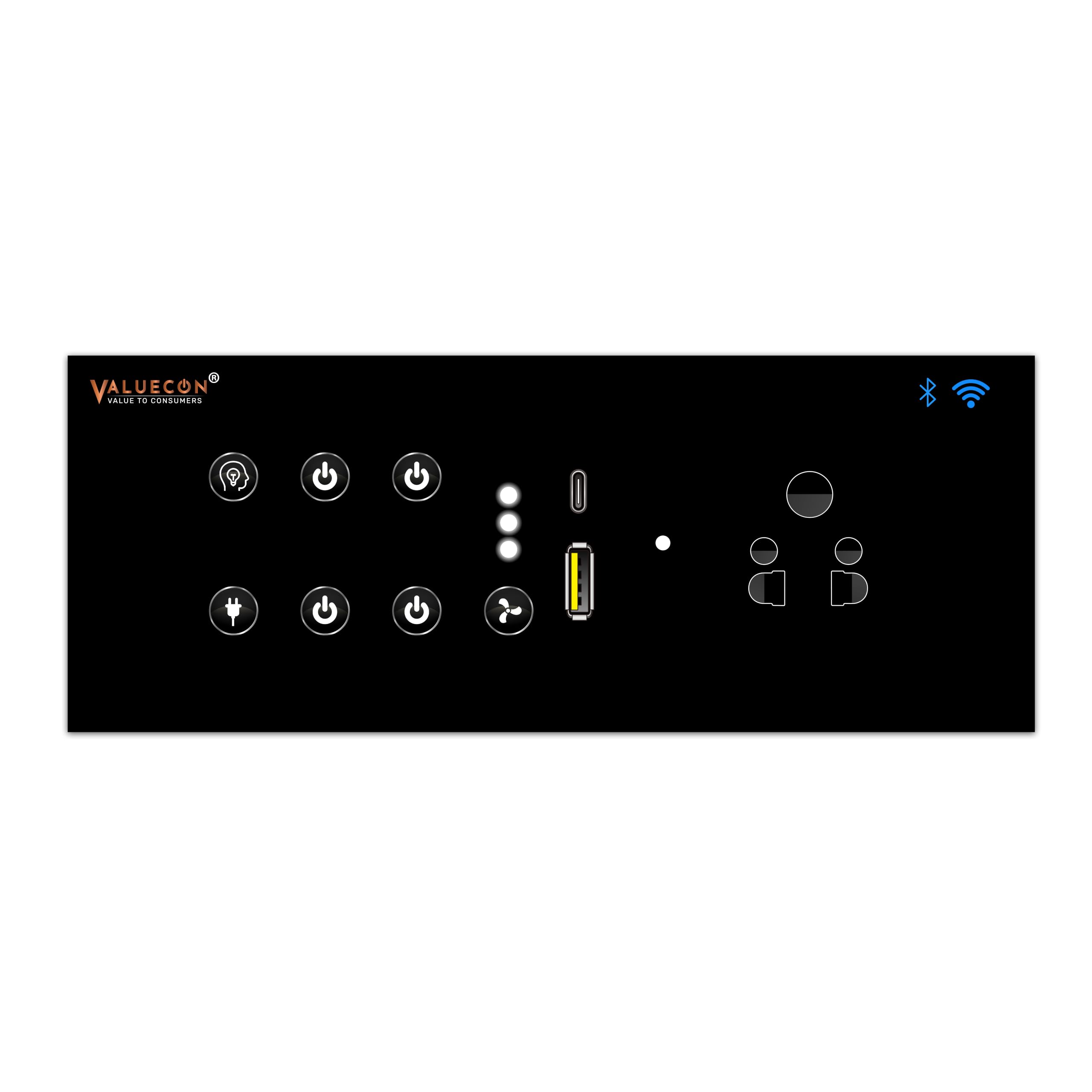 i380 6 modular Smart Wifi Switch Board with 4 Switch,1 Fan,1 -11