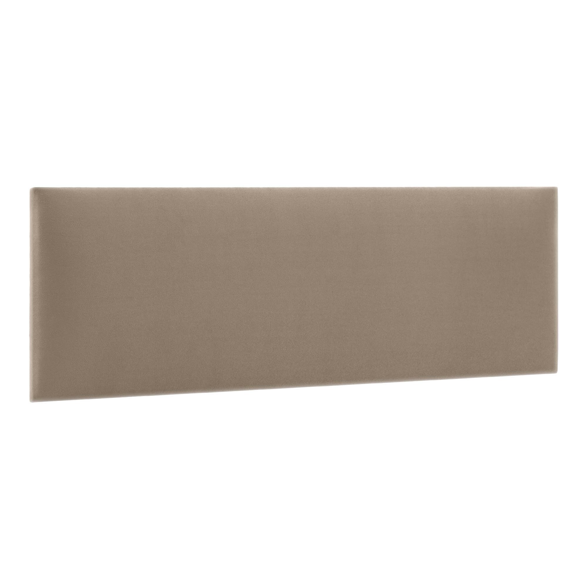murando - Wall cushion as a headboard for a bed Rectangle Velvet 20x60 cm - Padded wall panel wall decoration for bedroom living room children's room - Beige