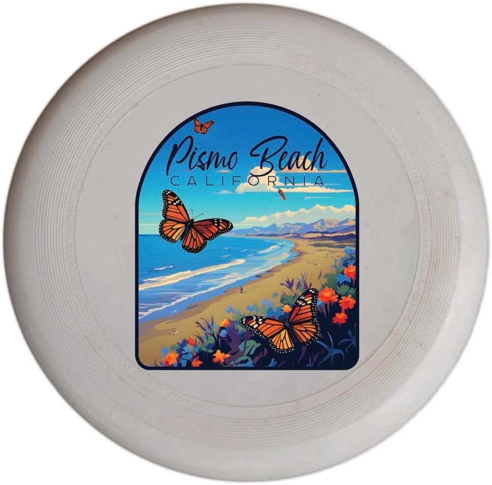 Pismo Beach California Butterfly Beach Design Souvenir Flying Disc 4-Pack