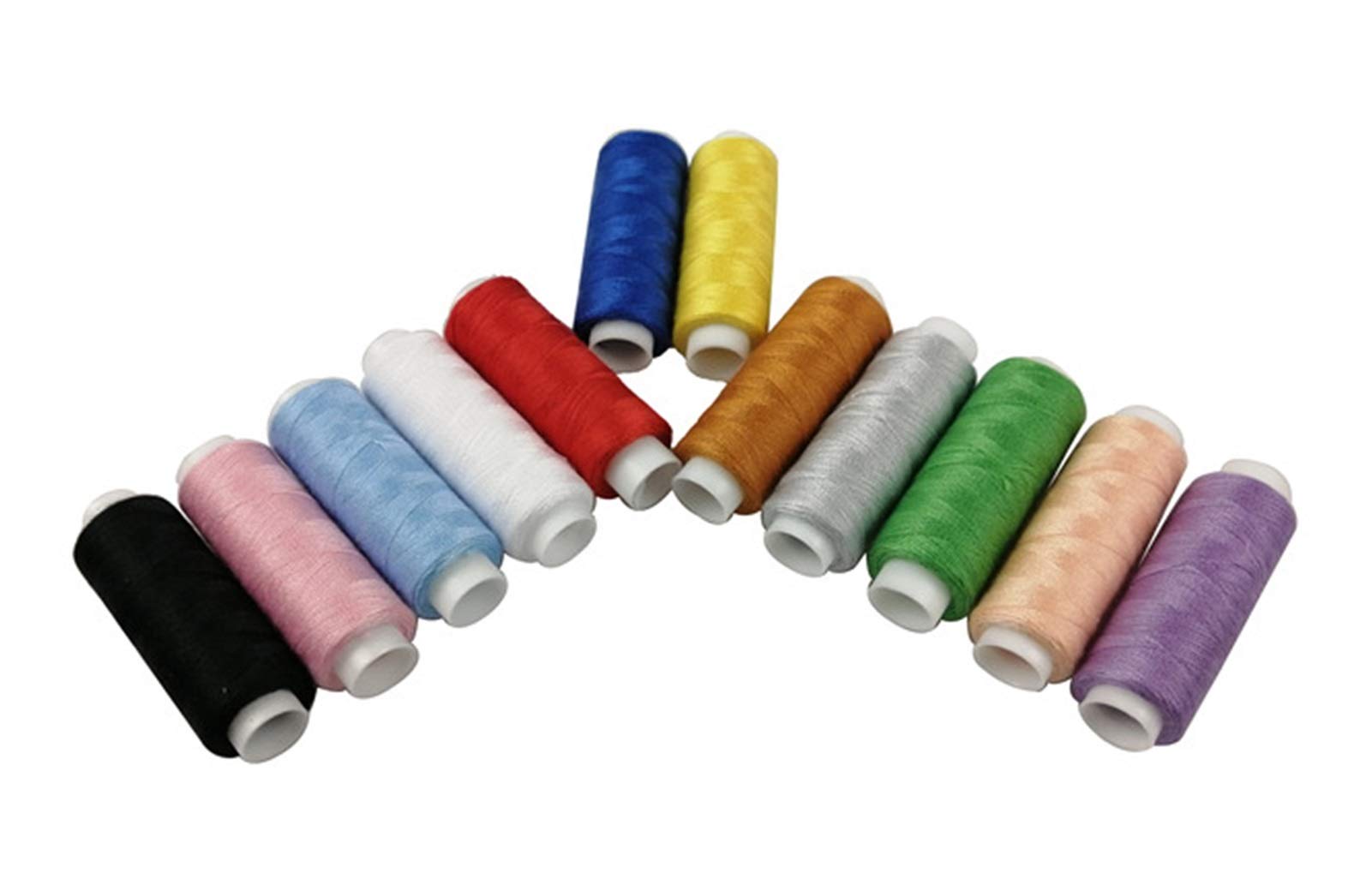 Uniwersalne nici do szycia, Zestaw nici do szycia 100 kolorów 40S/2 40WT nić poliestrowa do maszyn do szycia, maszyn hafciarskich,(12 Colors)