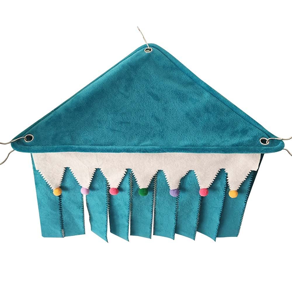 Guinea Pig Hideout, Soft Flannel Hamster Hideout Curtain, Hamster Cage Tent, Small Animal Bed Cage Curtain House Tent(blue)