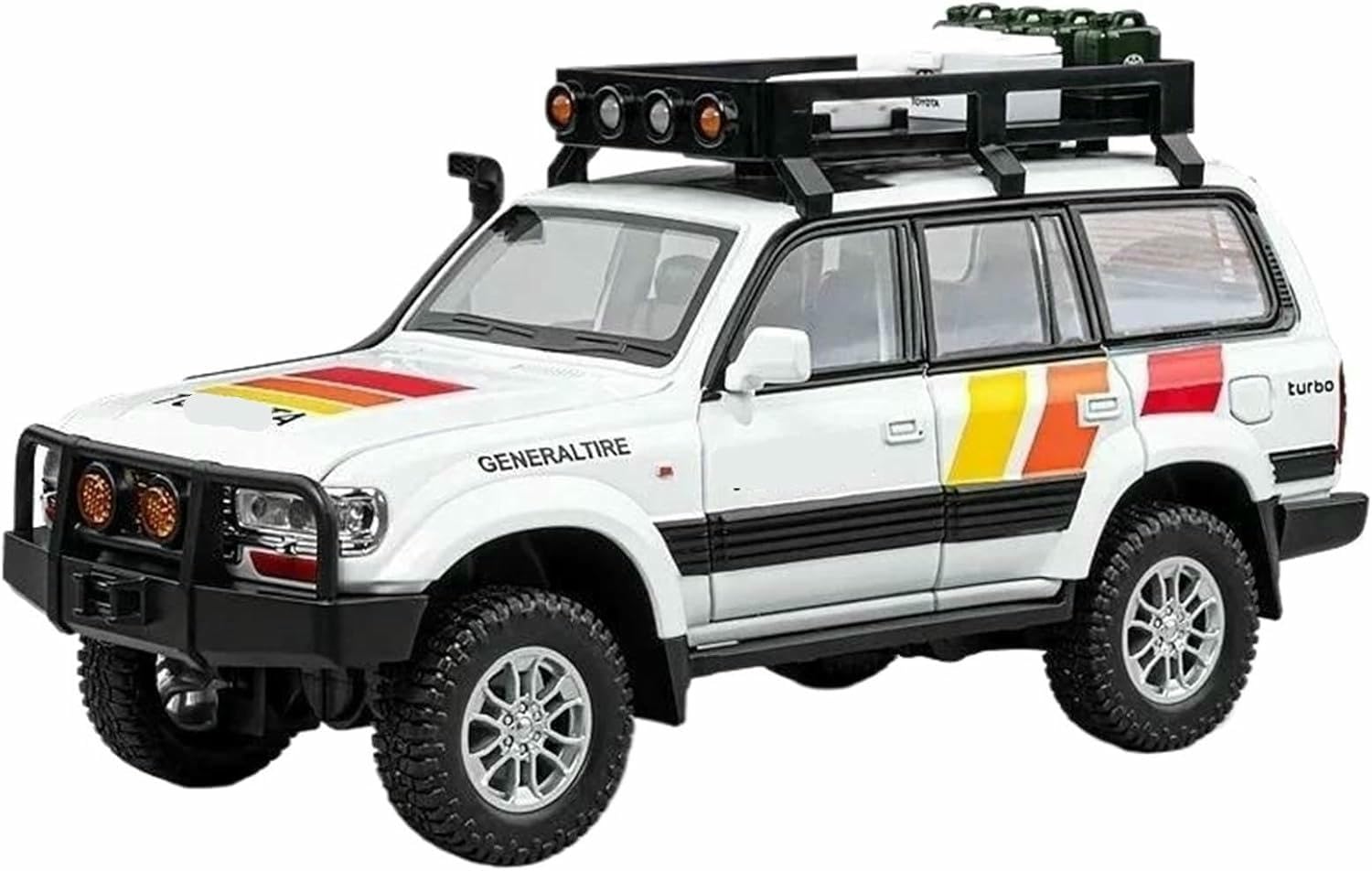 DEAVER Diecast 1:24 For Land Cruiser Lc80 Suv Scale Alloy Car Models Fashion Metal Finished Vehicle Model Collection(White)