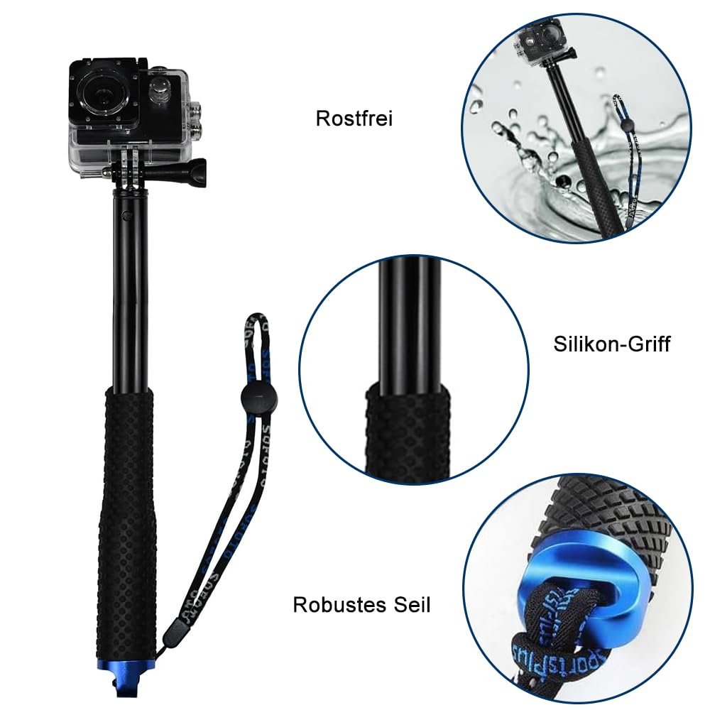Voarge Teleskopowy kij do selfie 19" do GoPro/Insta360/X3/One i innych kamer Action Camera