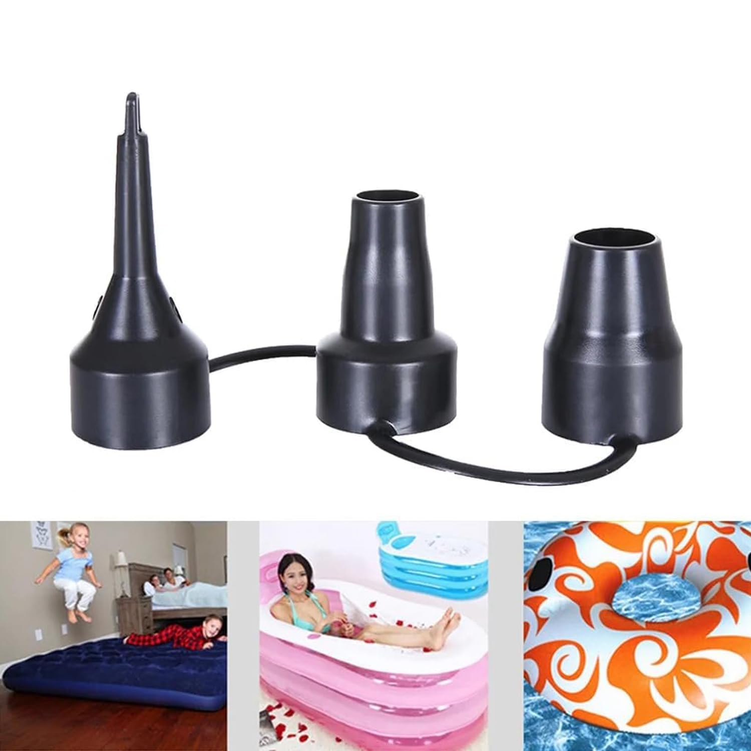 OBEST Buse de Pompe à air,3 Tailles de Buses avec Un diamètre intérieur de 3,2 cm,Adaptateur Pompe Paddle pour Les Matelas gonflables, Les piscines gonflables, et Le matériel de Camping en Plein air
