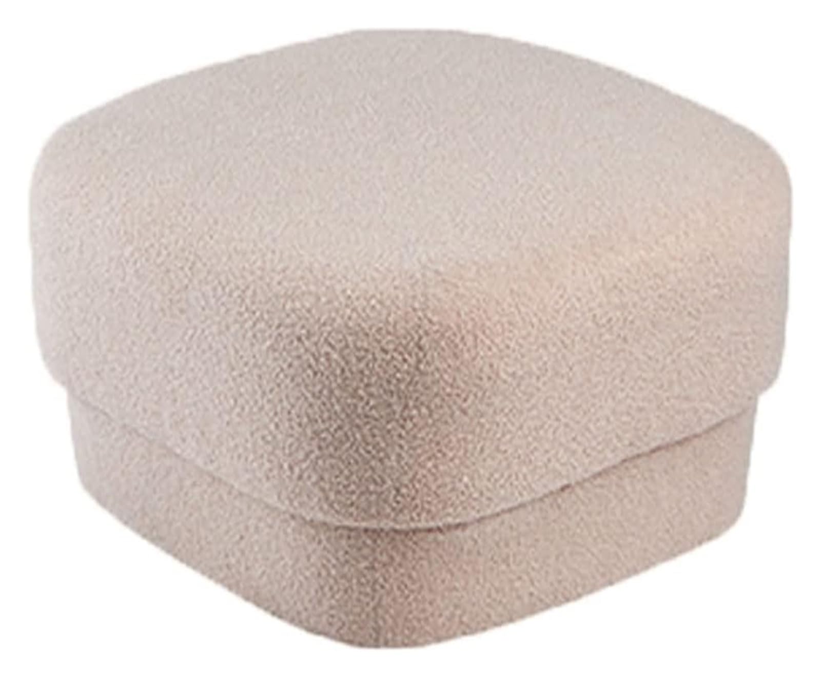 Repose-pieds ottoman carré en velours rose pour salon