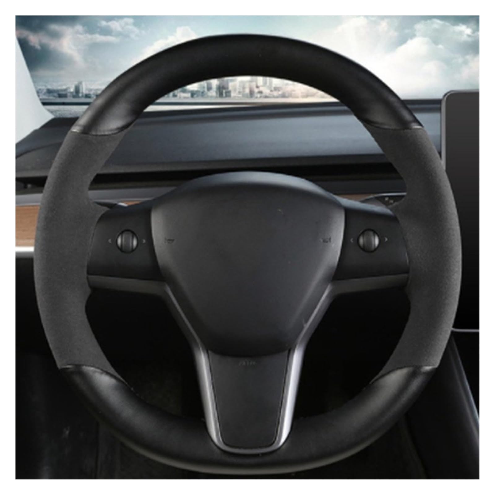 Stuurhoes voor Auto, voor Tesla Model 3 Model S Model X Model Y leren