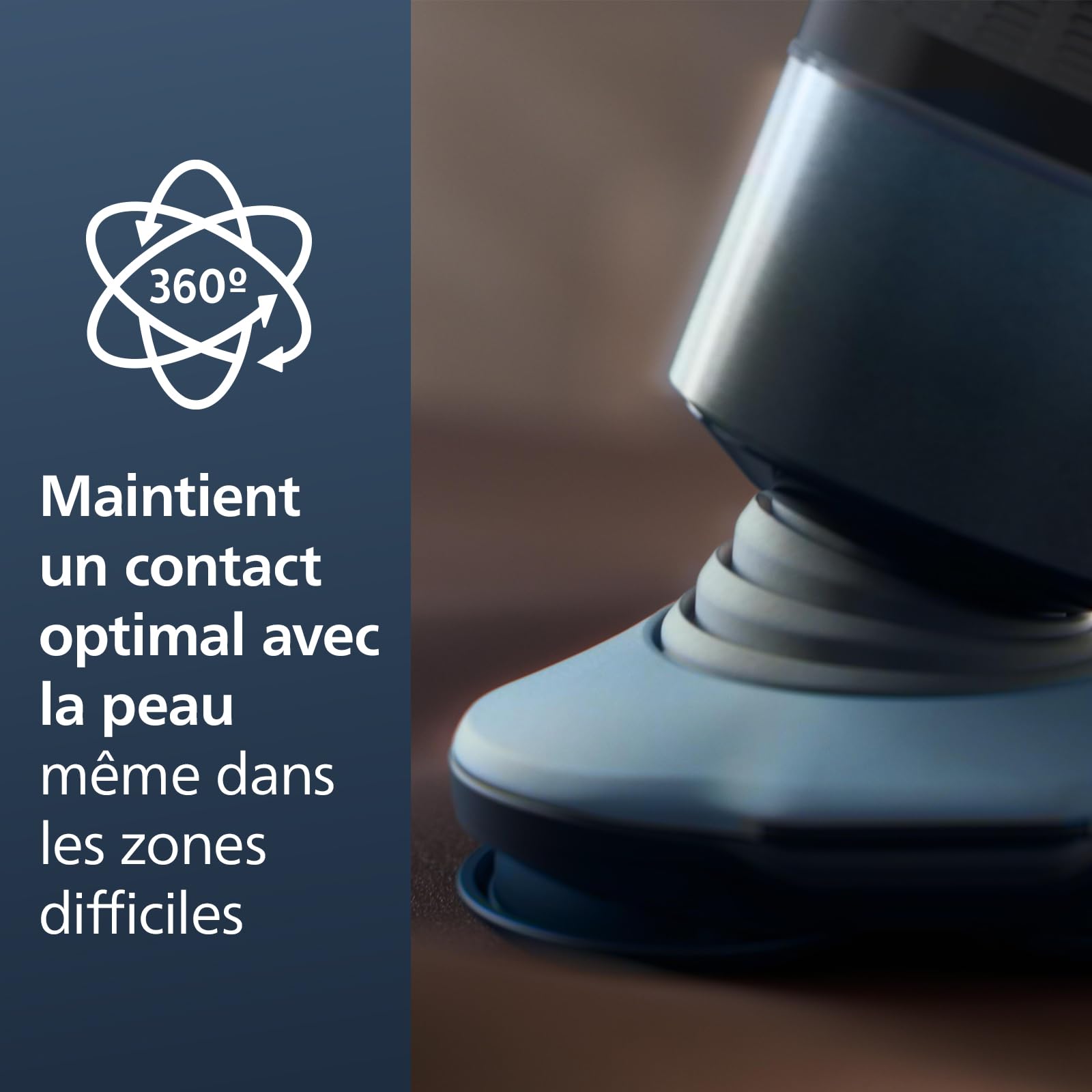 Philips 5000X Series - Rasoir électrique 100 pourcent étanche, technologie SkinProtect, tête flexible à 360°, 1 h de charge / 5 min - Charge rapide, capot de protection argenté, modèle X5004/00