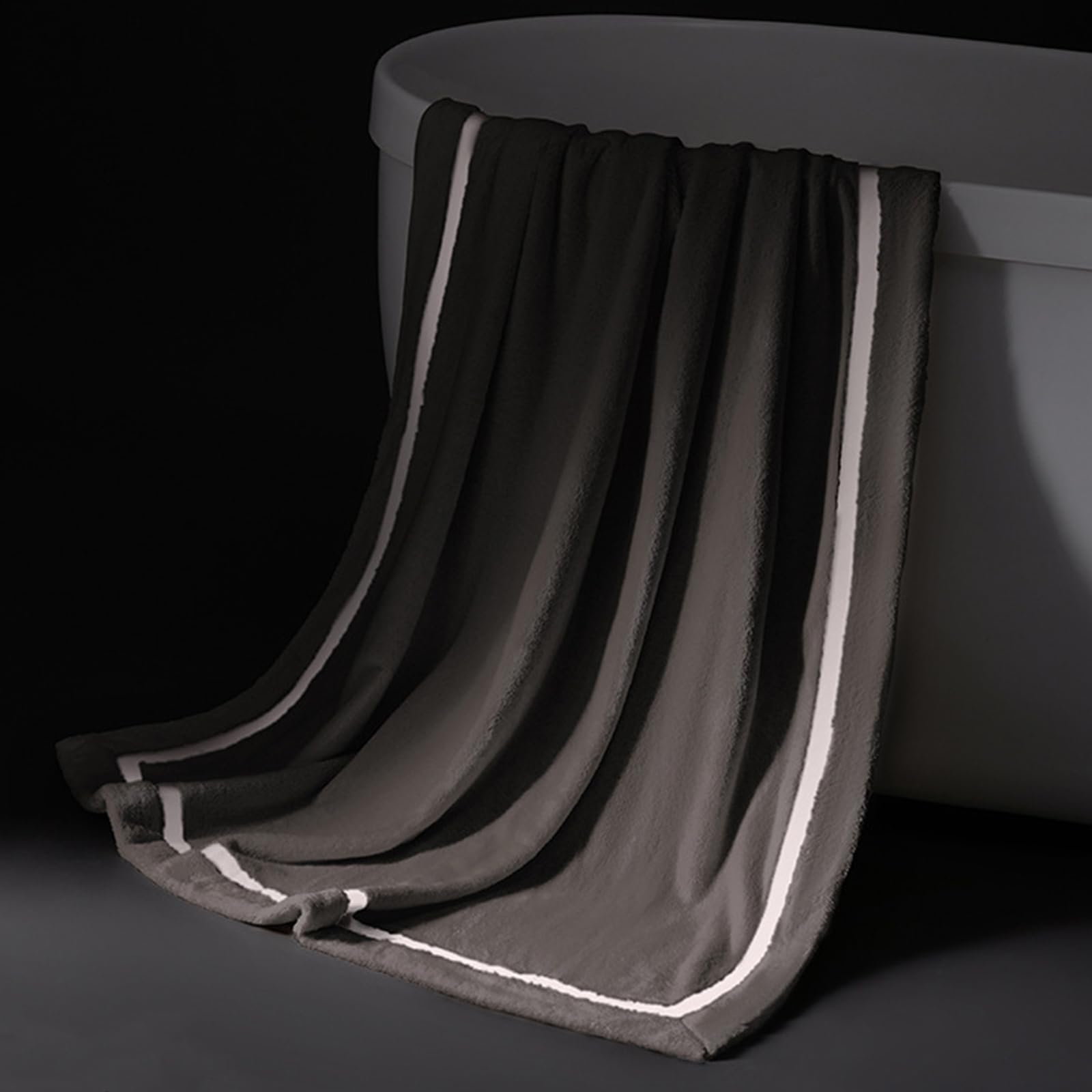 KUWHSIOP Luxury Bathroom Hotel Bath Towels Soft Absorbent Quick Dry Bath Sheet, Lint-Free, Fade Resistant Oversized Bath Towel,Dark Grey,90 × 170 cm
