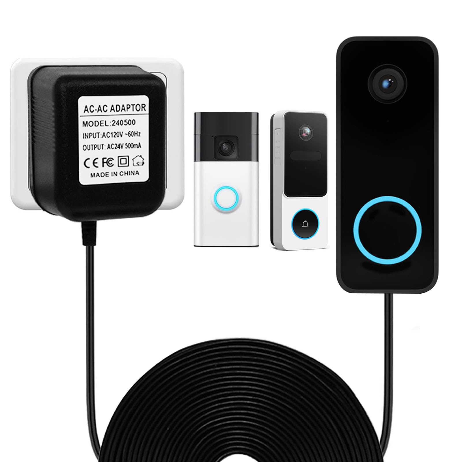24V Doorbell Transformer Compatible with WYZE Doorbell v2, Ring
