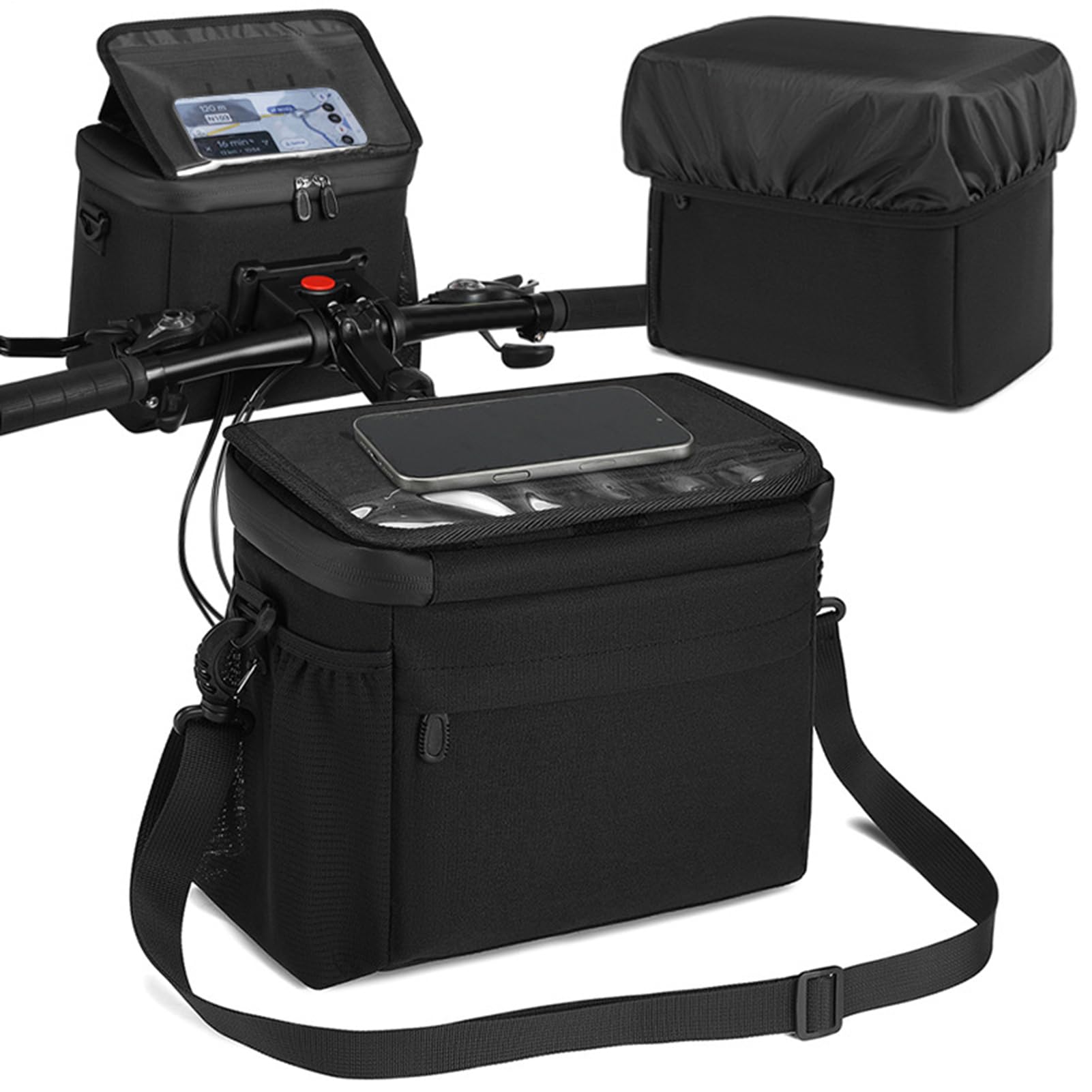 Borsa da Manubrio per Bicicletta Capiente Riusabile Portatile Termica | Borse Isolate Per Alimenti Per Bici Da Strada Pendolarismo Trekking Shopping Picnic Campeggio Spiaggia Monopattino Mountain