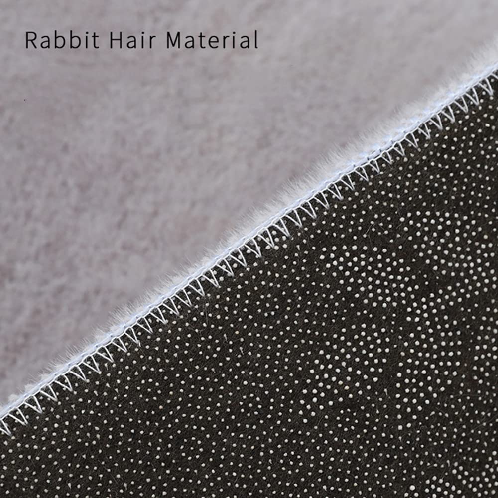 GueTTO Tappeto Finta Pelliccia Coniglio Pelo Corto Bianco Ultra Morbido Peluso Tappeto Pavimento Antiscivolo Fondo Pelle Lavabile per Salone Camera Arredamento Domestico Moderno,caffè,140 x 200 cm