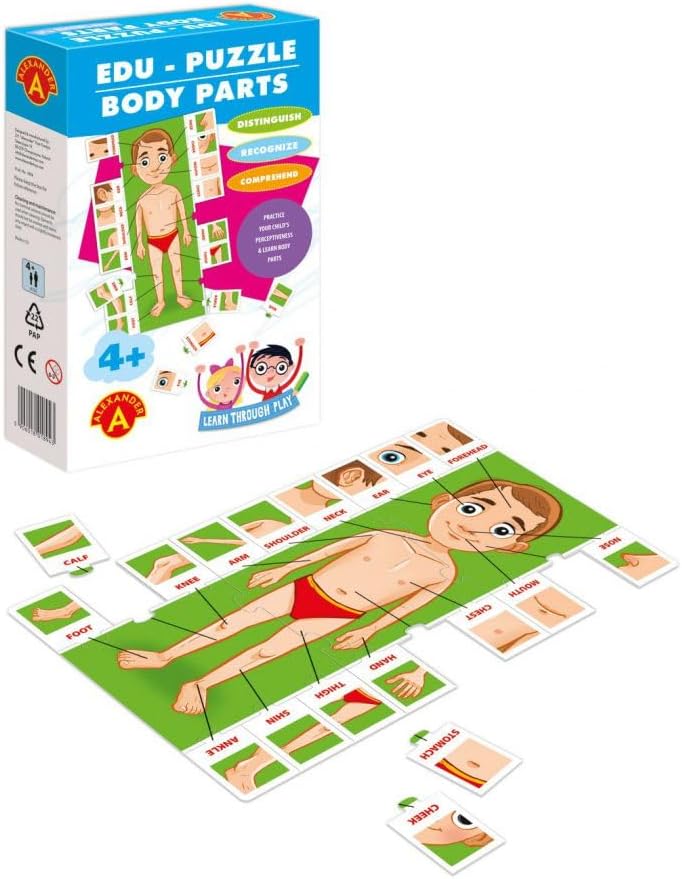 Alexander Toys - Edu Puzzle - Body Parts - Children's Matching Puzzle - For Children Ages 4+