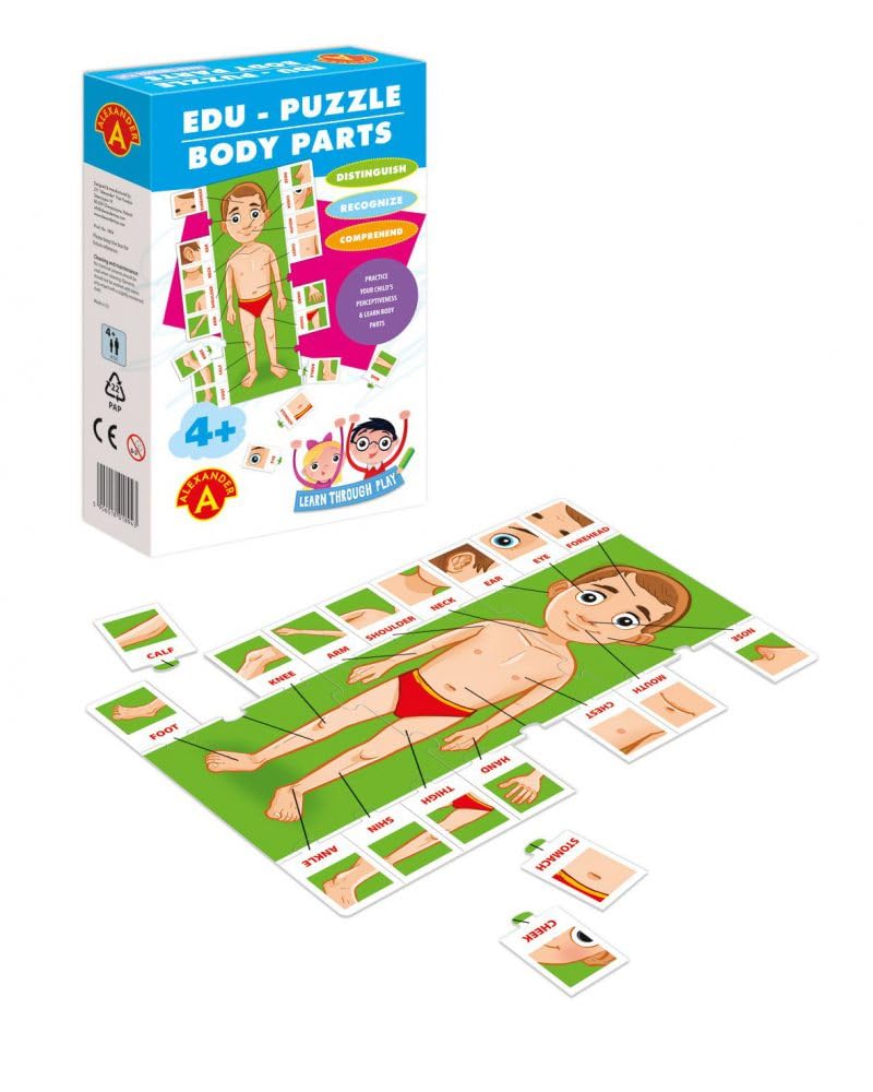 Alexander Toys - Edu Puzzle - Body Parts - Children's Matching Puzzle - For Children Ages 4+