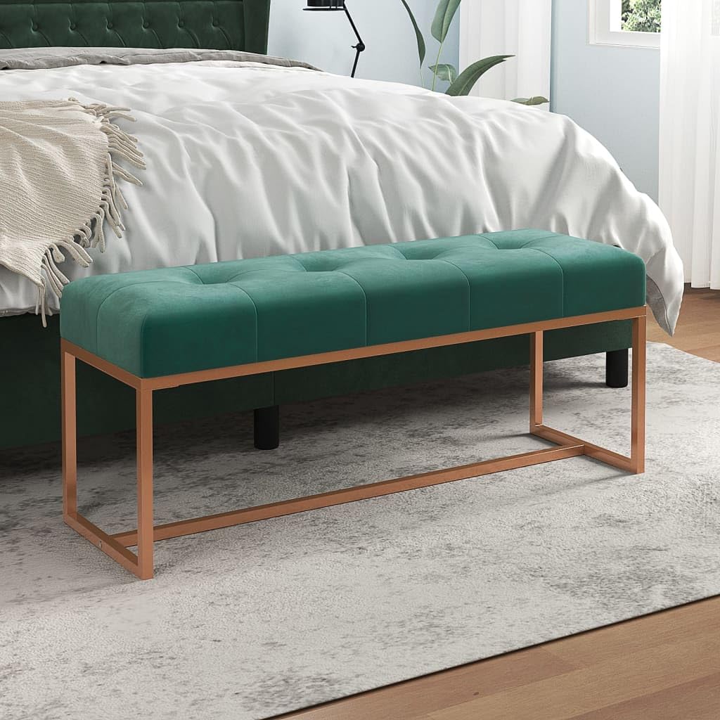 Banc moderne en velours pour sublimer votre couloir et votre dressing