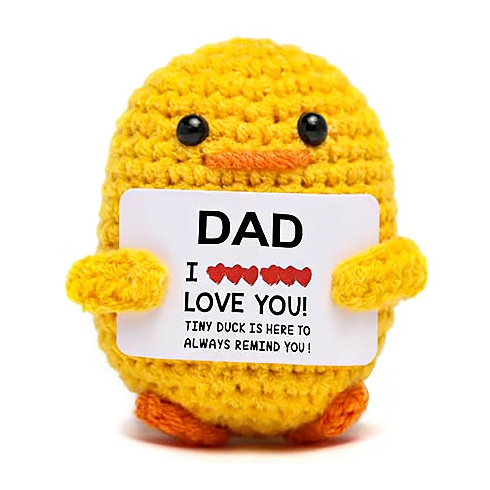 UZYXC Mini Gelbe Ente Geschenk für Papa – Pocket Hug Puppe als Vatergeschenk für Geburtstag, Weihnachten, Silvester, Ostern, Vatertag von Tochter oder Sohn – Emotionale Geste Spielzeug