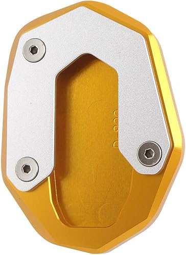 Miniatura 5 de Motocicleta CNC Aluminio Side Kick Stand Kickstand Soporte Placa Pie Almohadillas Para 2015-2018 Ducati Scrambler 800 2016 2017 15-18 (dorado)