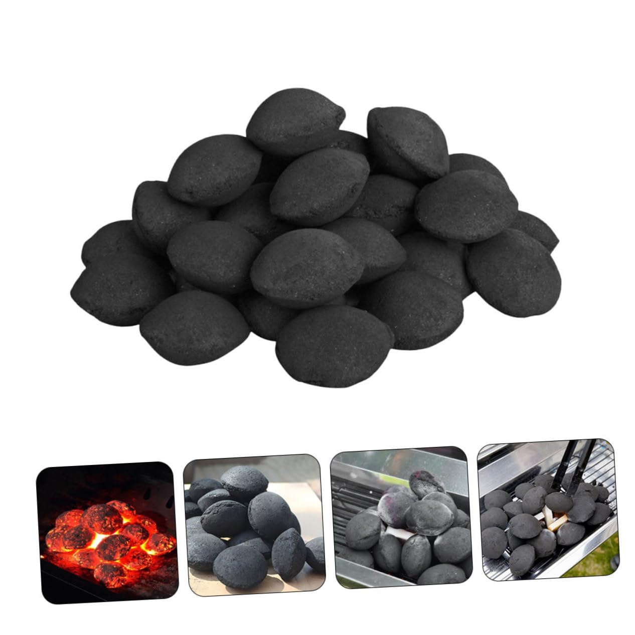 ibasenice Herramientas para Barbacoa De Carbon Vegetal Briquetas De Vegetal para Asar Al Aire Suministro para Chimenea Acampar Bloque para Hervir Agua