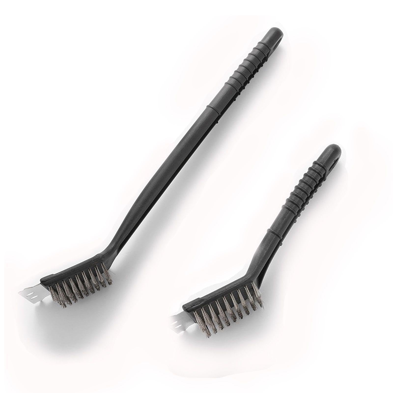 Abbgvgvi Black 2Pcs Bbq Clean Brush – 8.4Inch & 11.8Inch Metal Brushes With Scraper, For Barbecue Oven Grill Kitchen Wire Cleaning