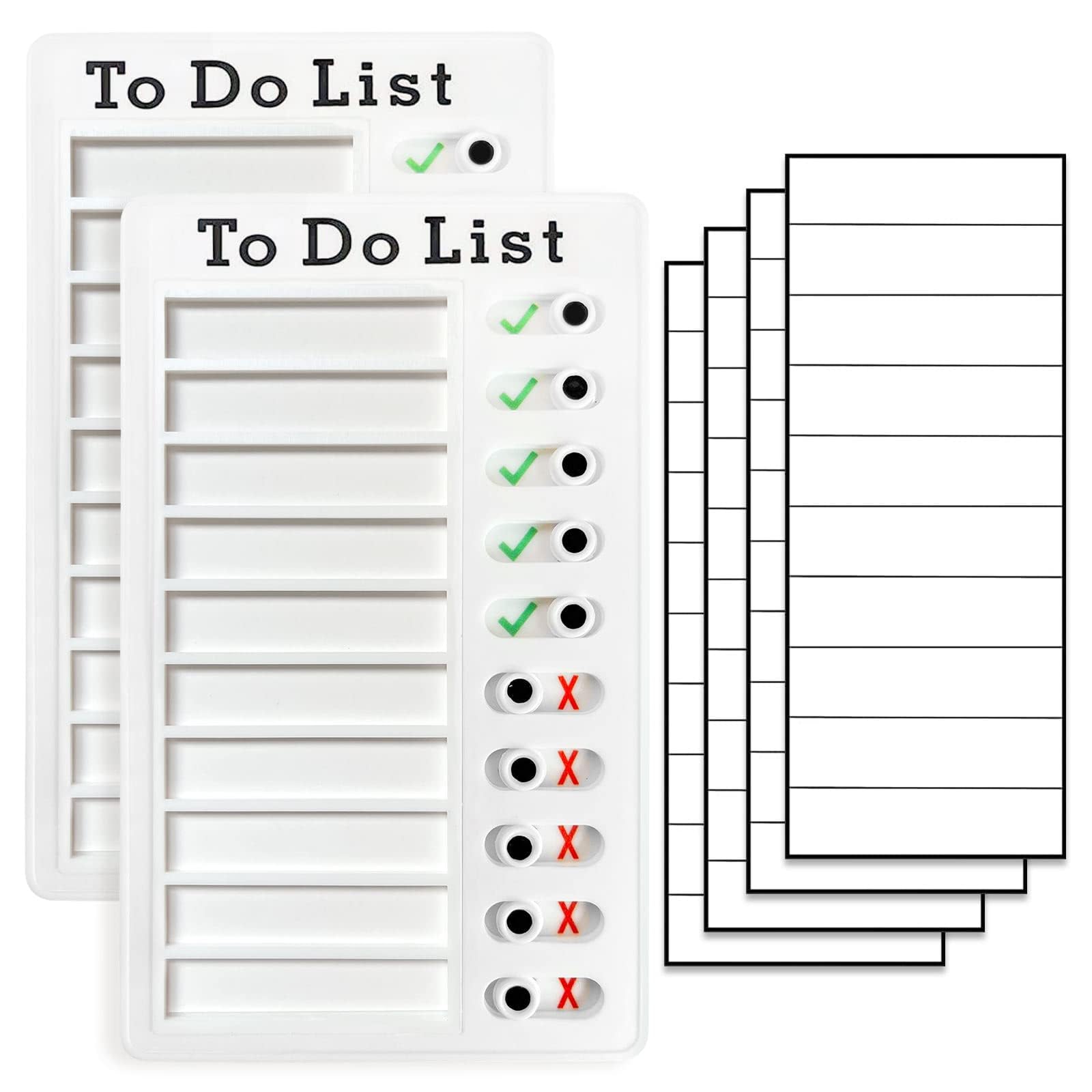 heus 2 Pieces Chore Chart for Adults to do List My Chores Checklist Task Board Sliding Routine Chart for Kids Rv Reminder