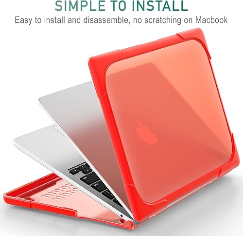 Miniatura 4 de Mektron Funda resistente 2023 para MacBook Air de 15 pulgadas con chip M2 modelo A2941, funda rígida protectora a prueba de golpes de 15.3 pulgadas