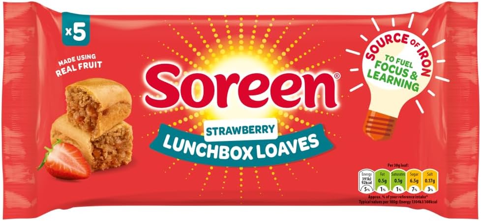 Soreen Strawberry Lunchbox Loaves, 5 each