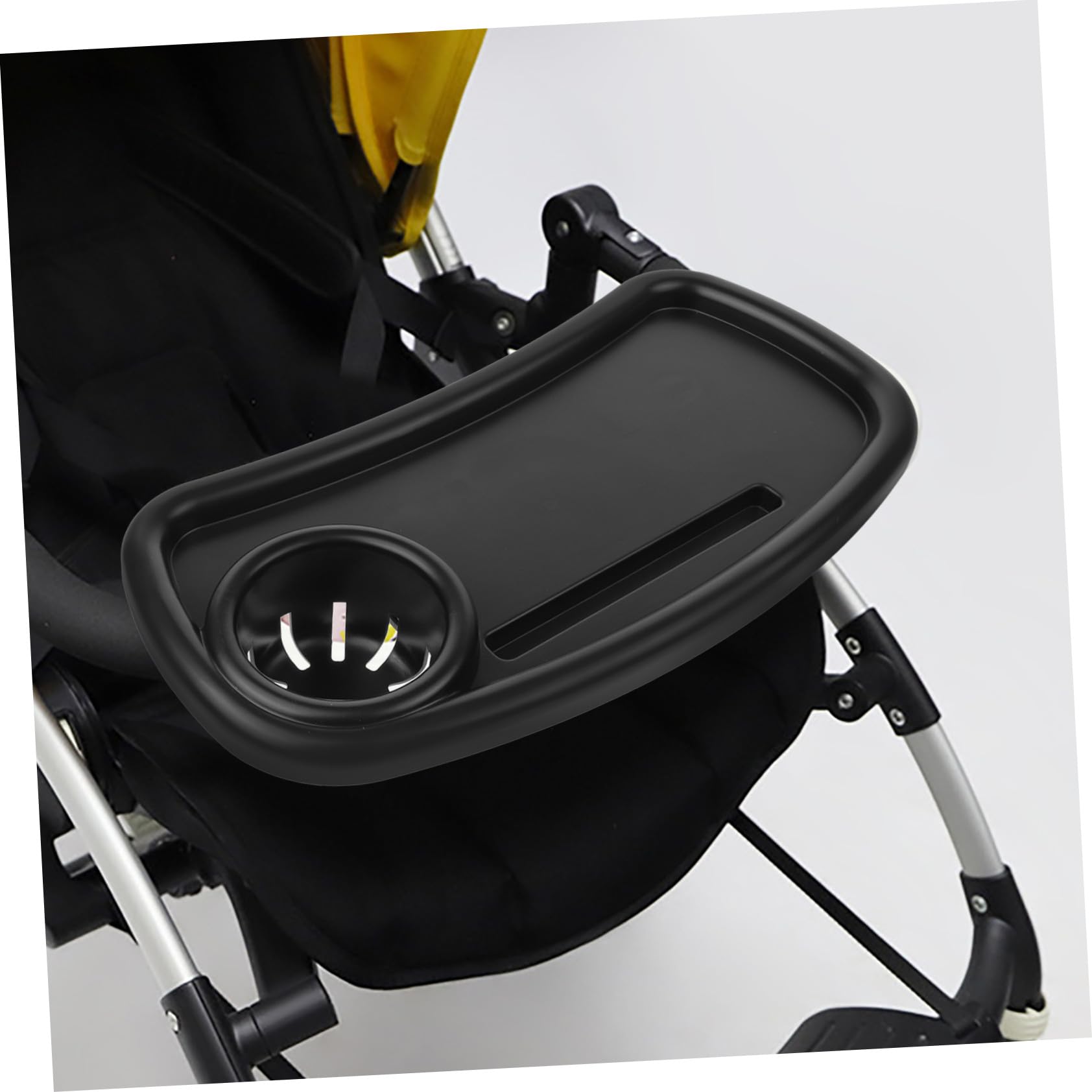 Vassoio Organizer in Plastica Portabicchieri e Snack Staccabile per Facile e Resistente Accessorio Pratico per Passeggini
