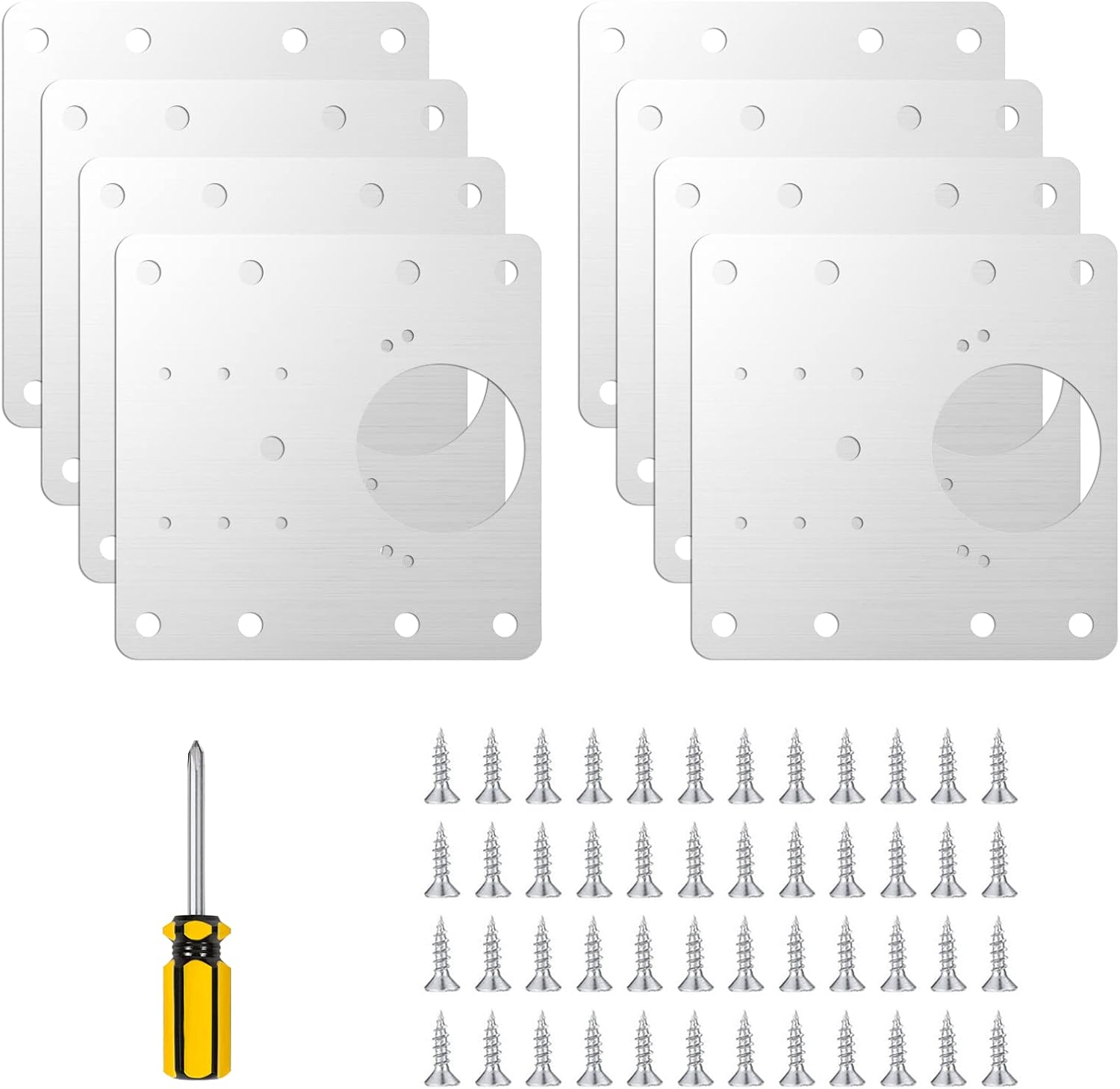 8 x Cupboard Hinge Repair Plate,Kitchen Cupboard Hinge Repair Kit,Hinge Fixing Plate,Hinge