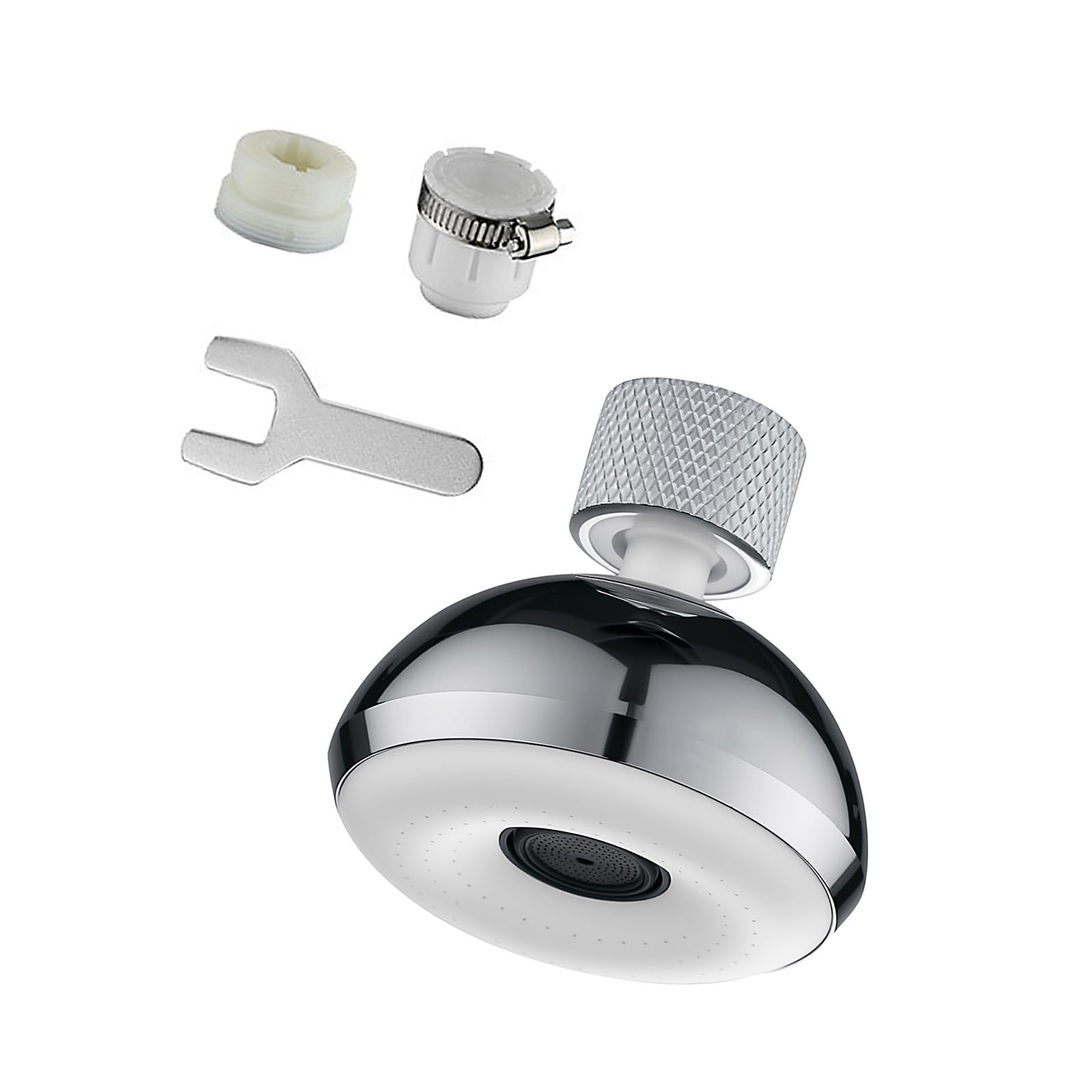 Efficiency Faucet Aerator Not Splashes Nozzle with Roate Spouts Water Saving Tap Aerator Suitable for Easy Cleaning Kitchen Sink Not Splashes Nozzle