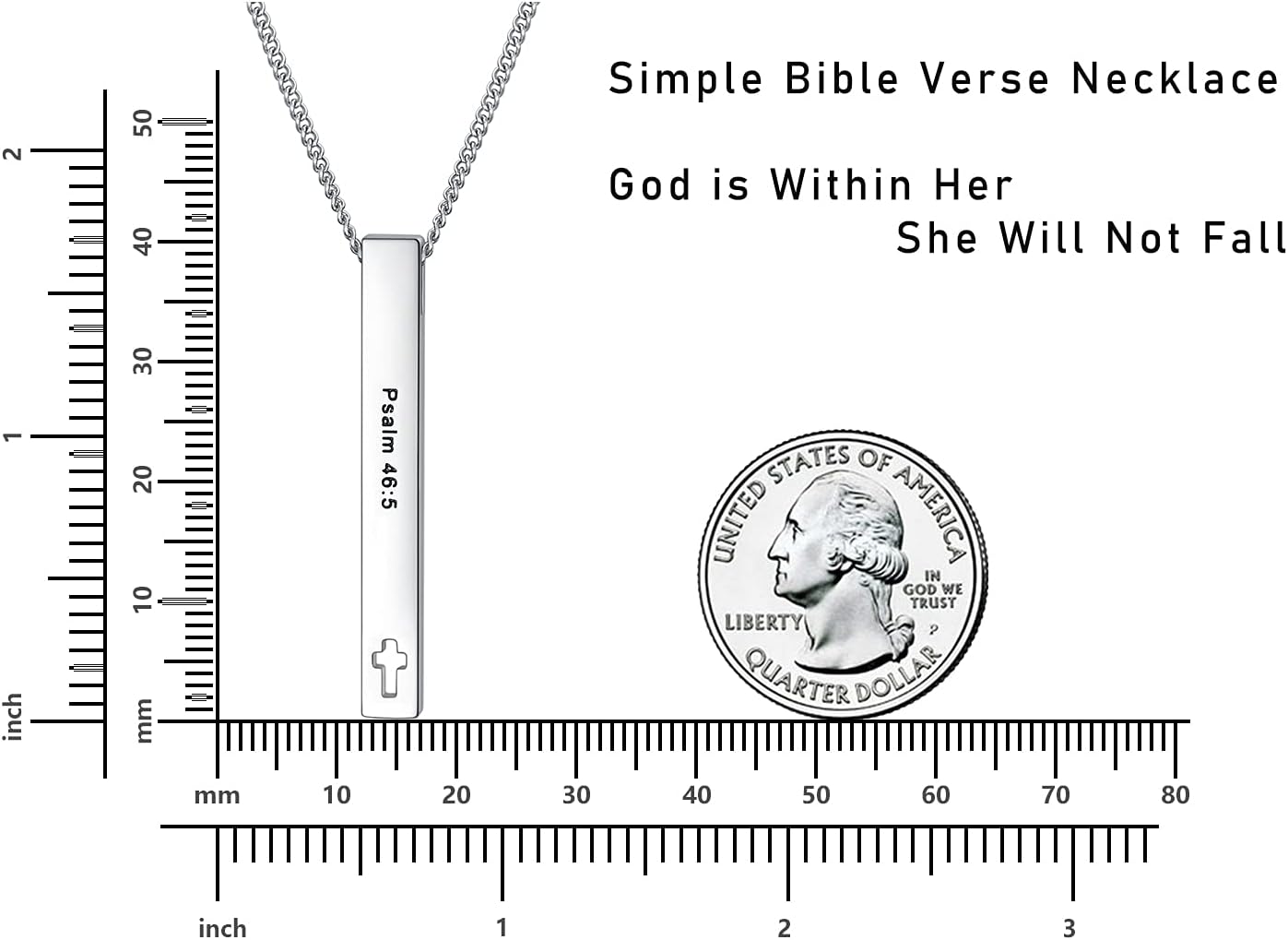 Rnivida Christian Bible Verse Bar Necklaces for Women, Religious Faith Inspirational Birthday Jewelry Gift - Image 2